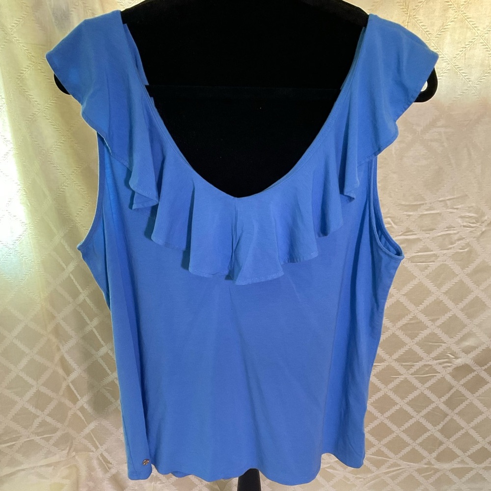 Lilly Pulitzer Sky Blue V-Neck Tee XL